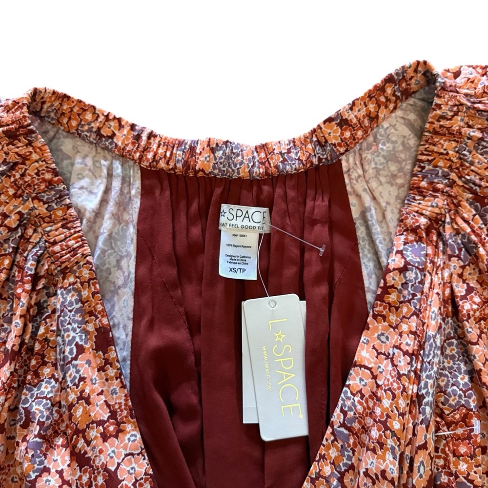 NWT L*Space Revolve Panama Maxi Wrap Floral Cover Up Dress Womens XS - Picture 5 of 7